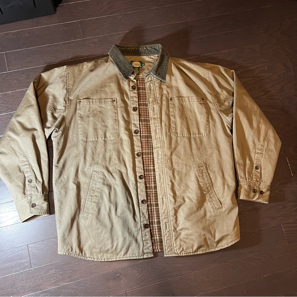 CABELA'S Duck Canvas Field Jacket Blanket Flannel Lined Chore Barn Coat XLTall